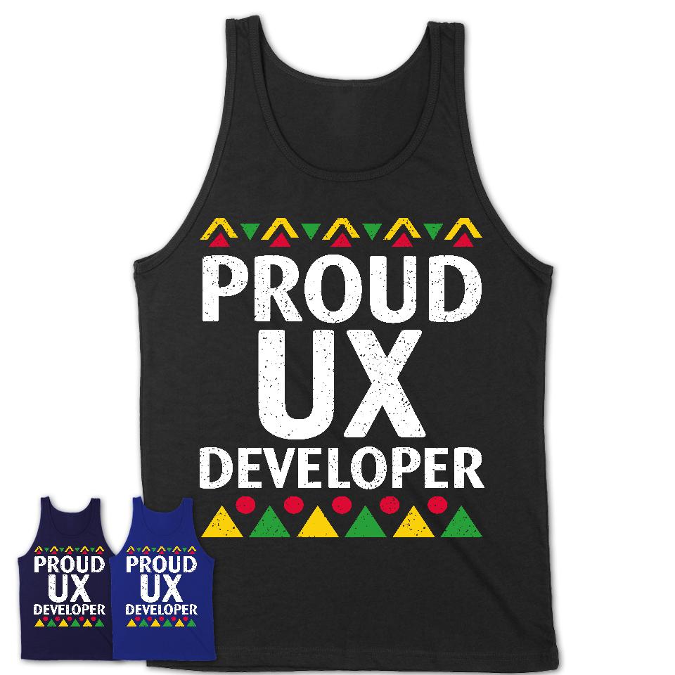Proud Ux Developer Africa Pride Black History Month T-Shirt