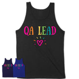 Qa Lead Rainbow Lettering Heart Shirt, Employee Appreciation Gifts