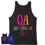 Qa Supervisor Rainbow Lettering Heart Shirt, Employee Appreciation Gifts
