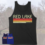 Red Lake Minnesota Funny Fishing Camping Summer Retro Gift T-Shirt