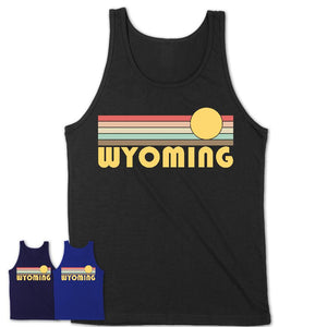Retro Wyoming Michigan Sunset Shirt Vintage Colors