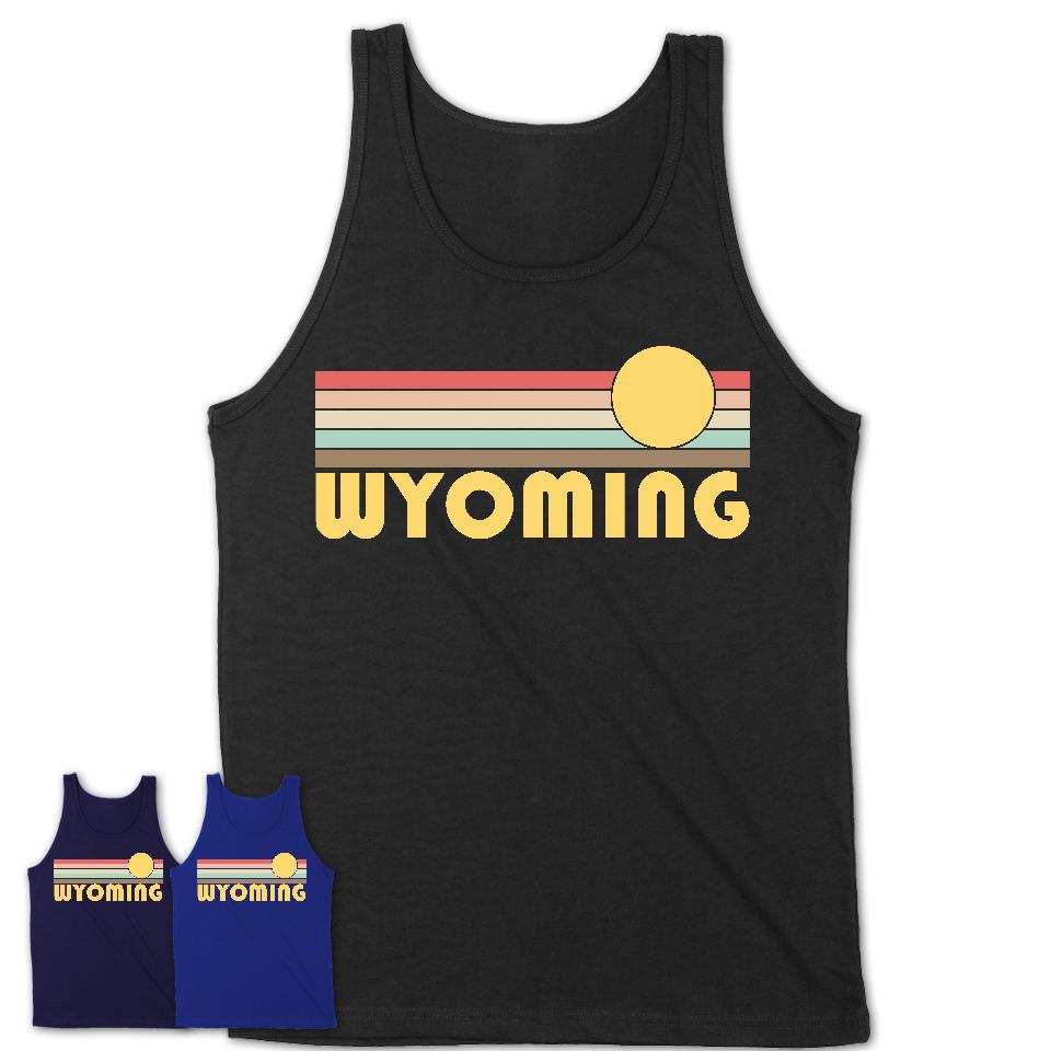 Retro Wyoming Michigan Sunset Shirt Vintage Colors