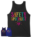 Safety Specialist Rainbow Lettering Heart Shirt, Employee Appreciation Gifts
