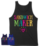Sandwich Maker Rainbow Lettering Heart Shirt, Employee Appreciation Gifts