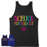 School Psychologist Rainbow Lettering Heart Shirt, Employee Appreciation Gifts