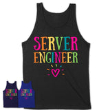 Server Engineer Rainbow Lettering Heart Shirt, Employee Appreciation Gifts