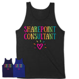 Sharepoint Consultant Rainbow Lettering Heart Shirt, Employee Appreciation Gifts