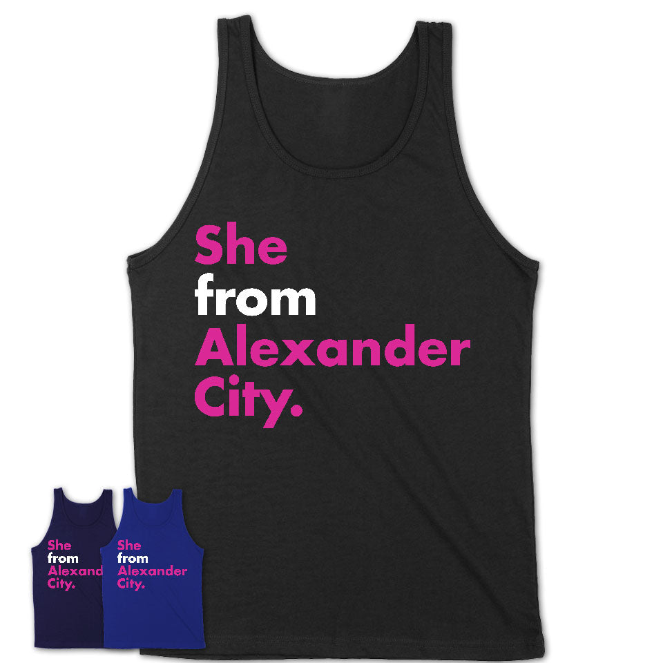 She From Alexander City Shirt Alabama State Birthday Gift For Her