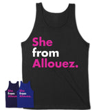 She From Allouez Shirt Wisconsin State Birthday Gift For Her