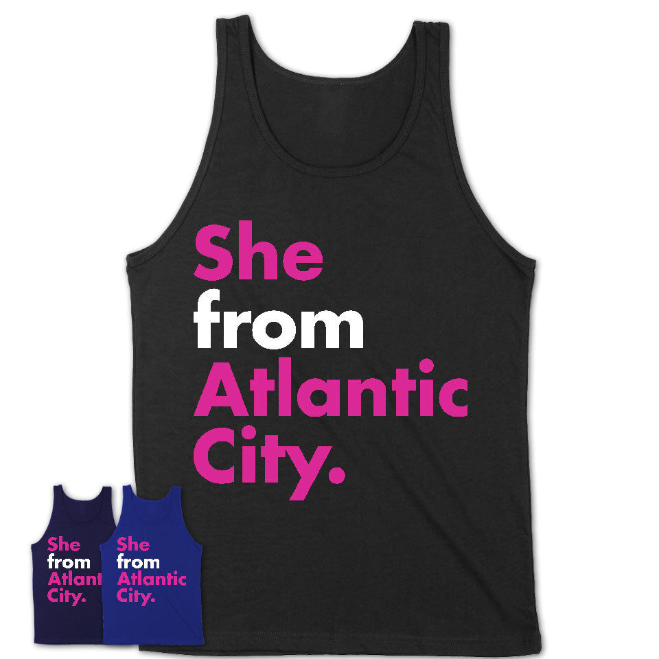 She From Atlantic City Shirt New Jersey State Birthday Gift For Her