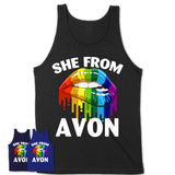 She From Avon Ohio T-Shirt LGBT Pride Sexy Lips Gift Shirt