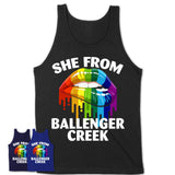 She From Ballenger Creek Maryland T-Shirt LGBT Pride Sexy Lips Gift Shirt