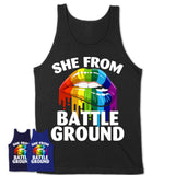 She From Battle Ground Washington T-Shirt LGBT Pride Sexy Lips Gift Shirt