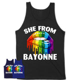 She From Bayonne New Jersey T-Shirt LGBT Pride Sexy Lips Gift Shirt