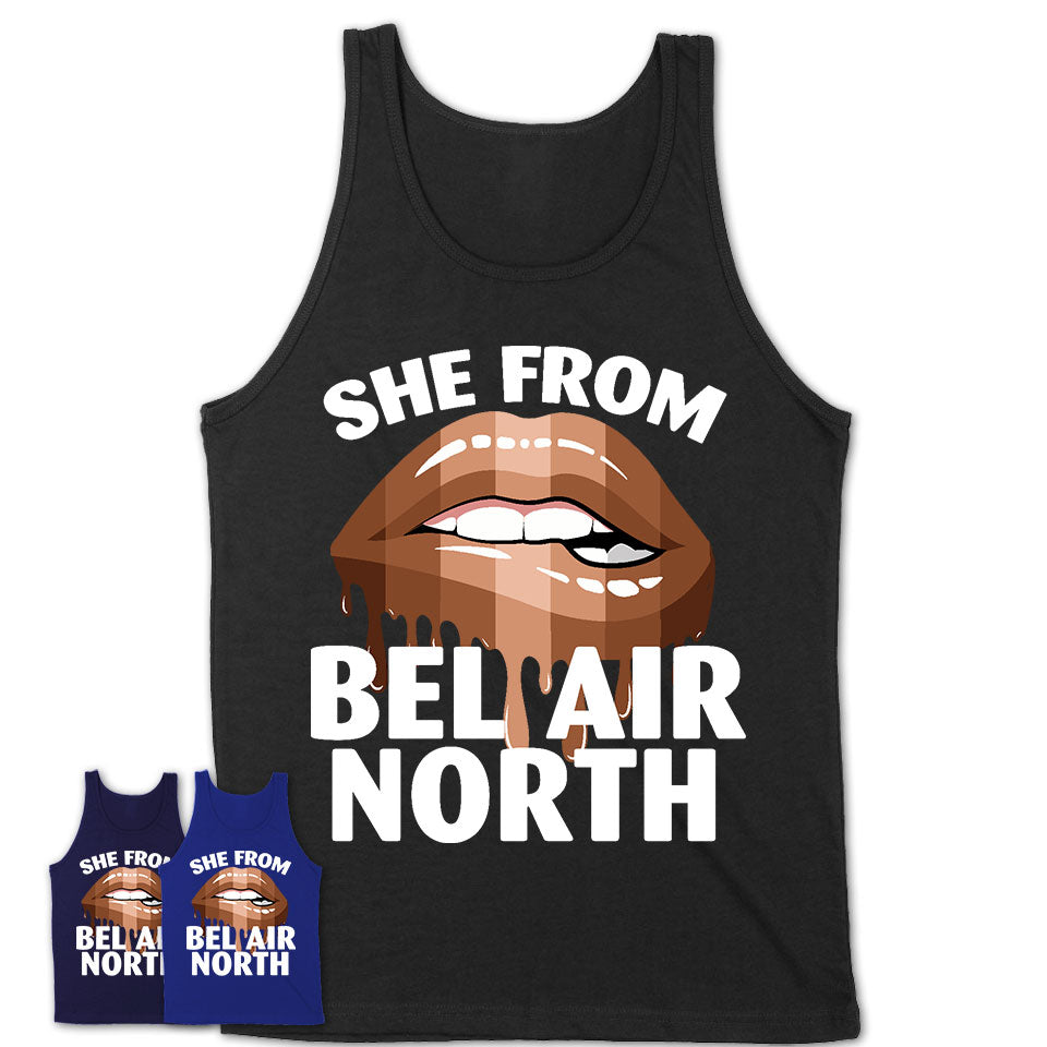 She From Bel Air North Maryland T-Shirt Black Lives Matter Sexy Lips Girl Shirt