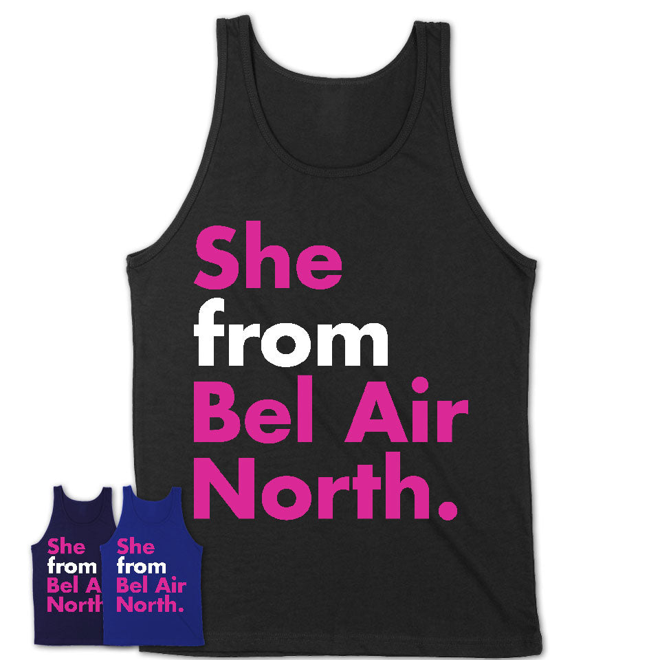 She From Bel Air North Shirt Maryland State Birthday Gift For Her