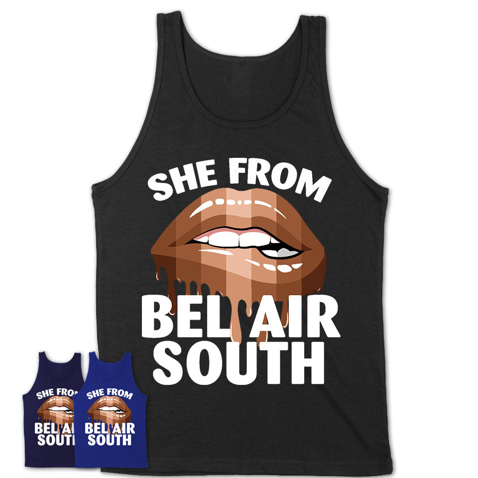 She From Bel Air South Maryland T-Shirt Black Lives Matter Sexy Lips Girl Shirt