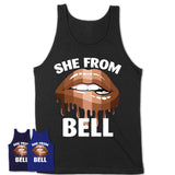 She From Bell California T-Shirt Black Lives Matter Sexy Lips Girl Shirt