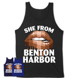She From Benton Harbor Michigan T-Shirt Black Lives Matter Sexy Lips Girl Shirt