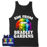 She From Bradley Gardens New Jersey T-Shirt LGBT Pride Sexy Lips Gift Shirt