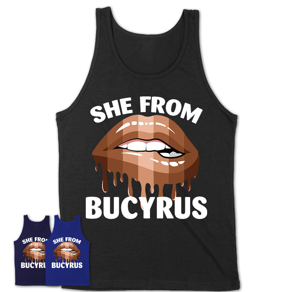 She From Bucyrus Ohio T-Shirt Black Lives Matter Sexy Lips Girl Shirt