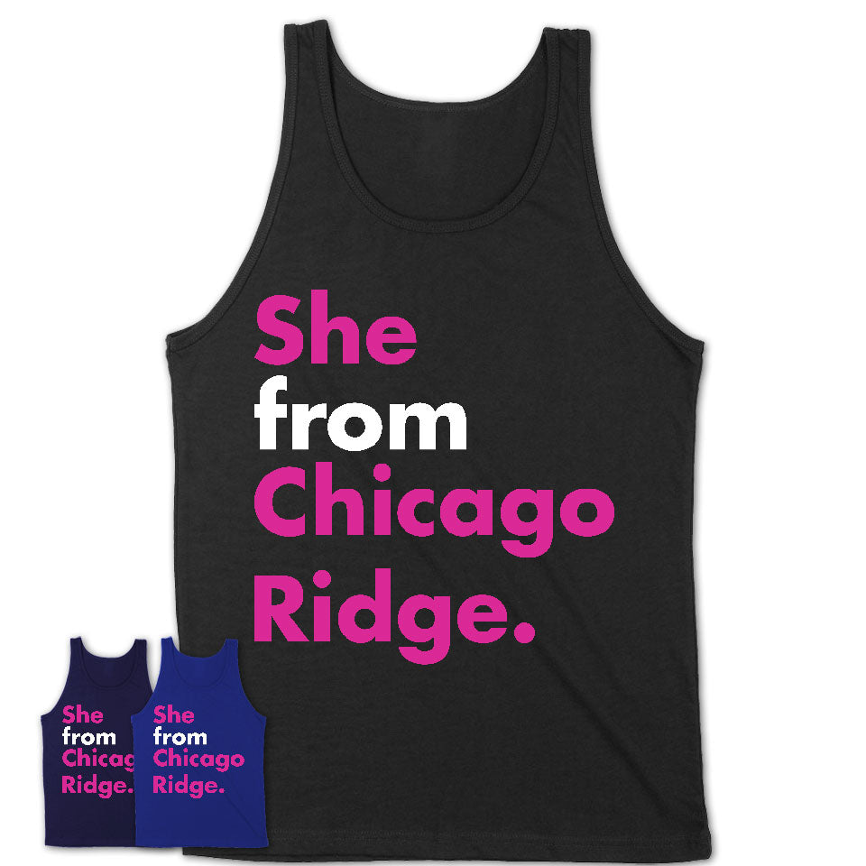 She From Chicago Ridge Shirt Illinois State Birthday Gift For Her