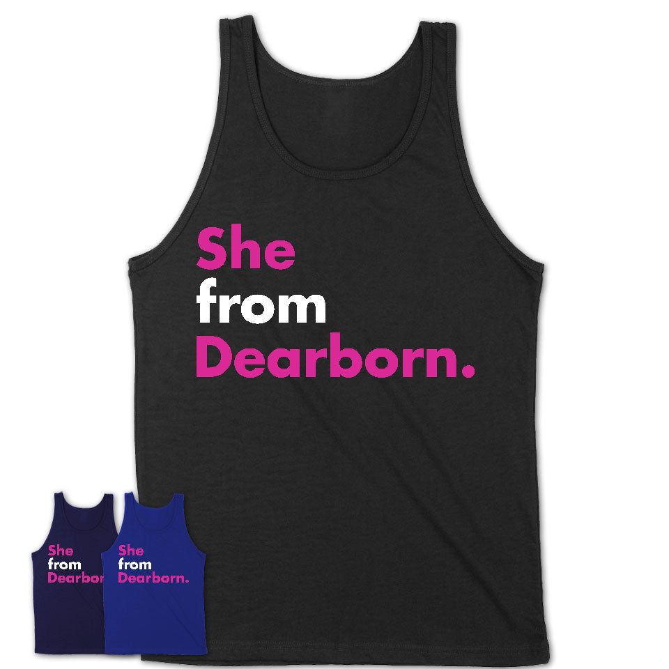 She From Dearborn Shirt Michigan State Birthday Gift For Her