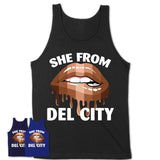 She From Del City Oklahoma T-Shirt Black Lives Matter Sexy Lips Girl Shirt