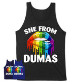She From Dumas Texas T-Shirt LGBT Pride Sexy Lips Gift Shirt