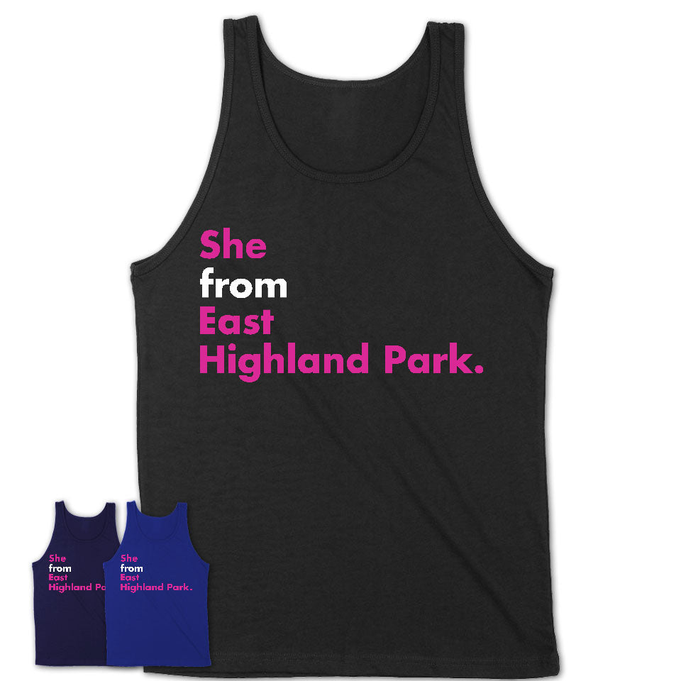 She From East Highland Park Shirt Virginia State Birthday Gift For Her
