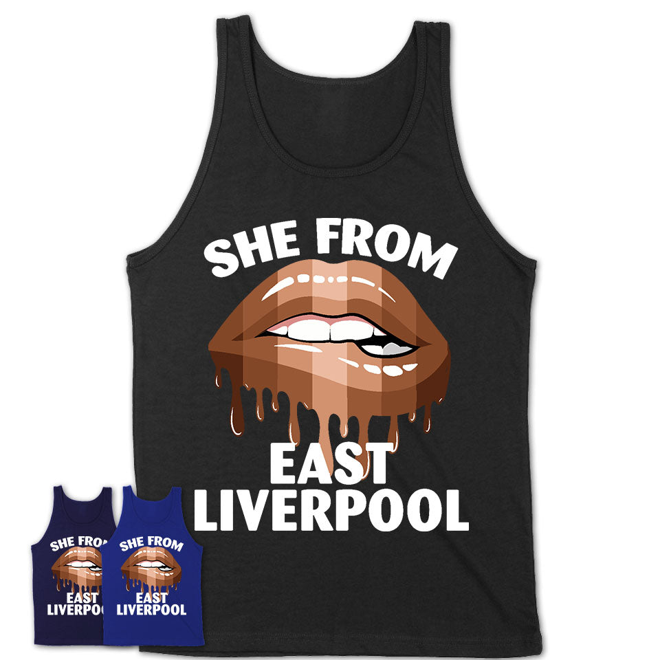 She From East Liverpool Ohio T-Shirt Black Lives Matter Sexy Lips Girl Shirt