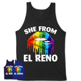 She From El Reno Oklahoma T-Shirt LGBT Pride Sexy Lips Gift Shirt
