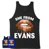 She From Evans Georgia T-Shirt Black Lives Matter Sexy Lips Girl Shirt