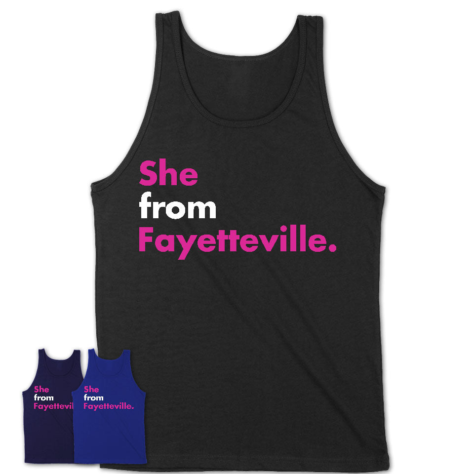 She From Fayetteville Shirt Arkansas State Birthday Gift For Her