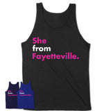 She From Fayetteville Shirt Arkansas State Birthday Gift For Her