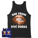 She From Five Forks South Carolina T-Shirt Black Lives Matter Sexy Lips Girl Shirt