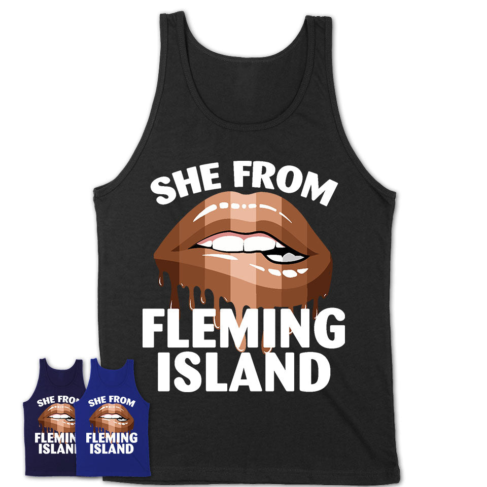 She From Fleming Island Florida T-Shirt Black Lives Matter Sexy Lips Girl Shirt