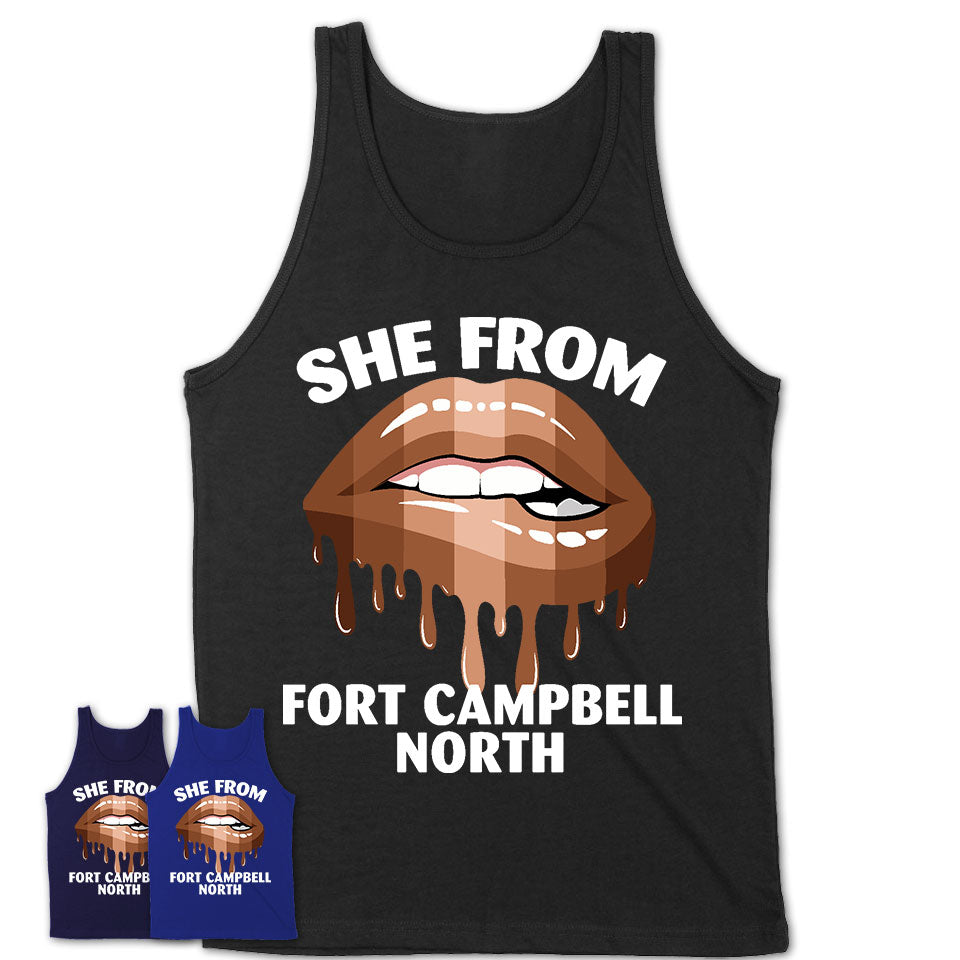 She From Fort Campbell North Kentucky T-Shirt Black Lives Matter Sexy Lips Girl Shirt