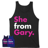 She From Gary Shirt Indiana State Birthday Gift For Her