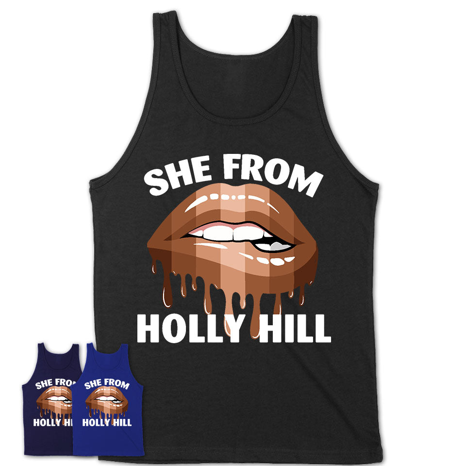 She From Holly Hill Florida T-Shirt Black Lives Matter Sexy Lips Girl Shirt