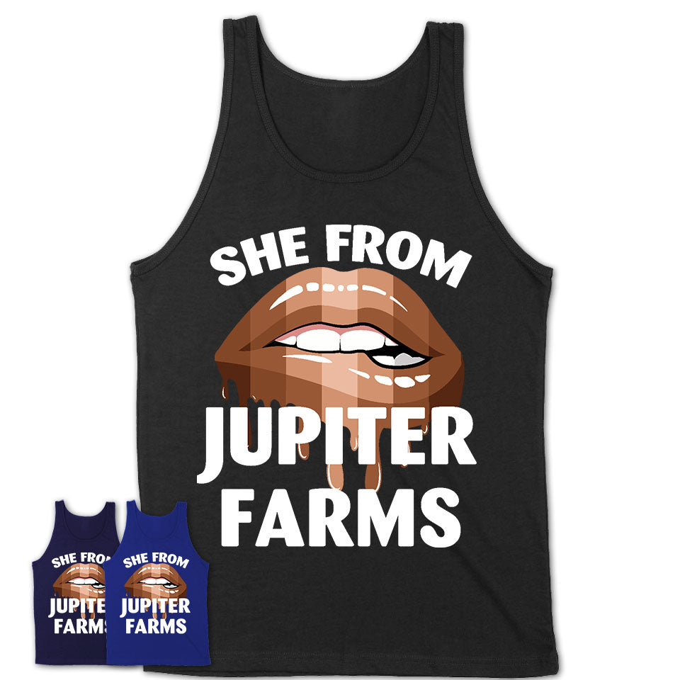She From Jupiter Farms Florida T-Shirt Black Lives Matter Sexy Lips Girl Shirt