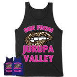 She From Jurupa Valley California Gift Cheetah Leopard Sexy Lips Shirt