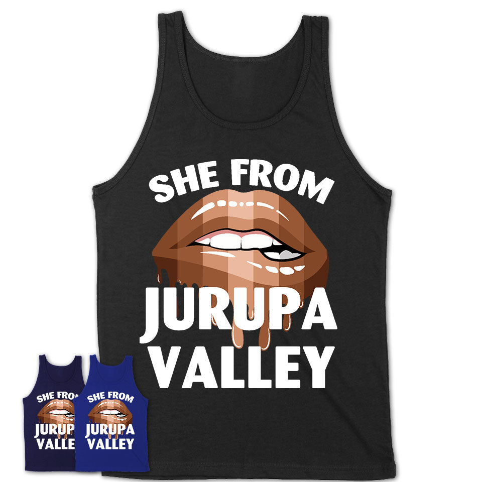 She From Jurupa Valley California T-Shirt Black Lives Matter Sexy Lips Girl Shirt