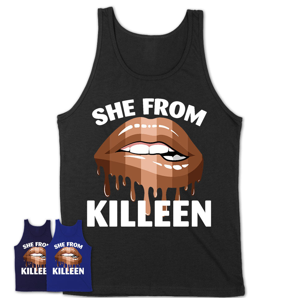 She From Killeen Texas T-Shirt Black Lives Matter Sexy Lips Girl Shirt
