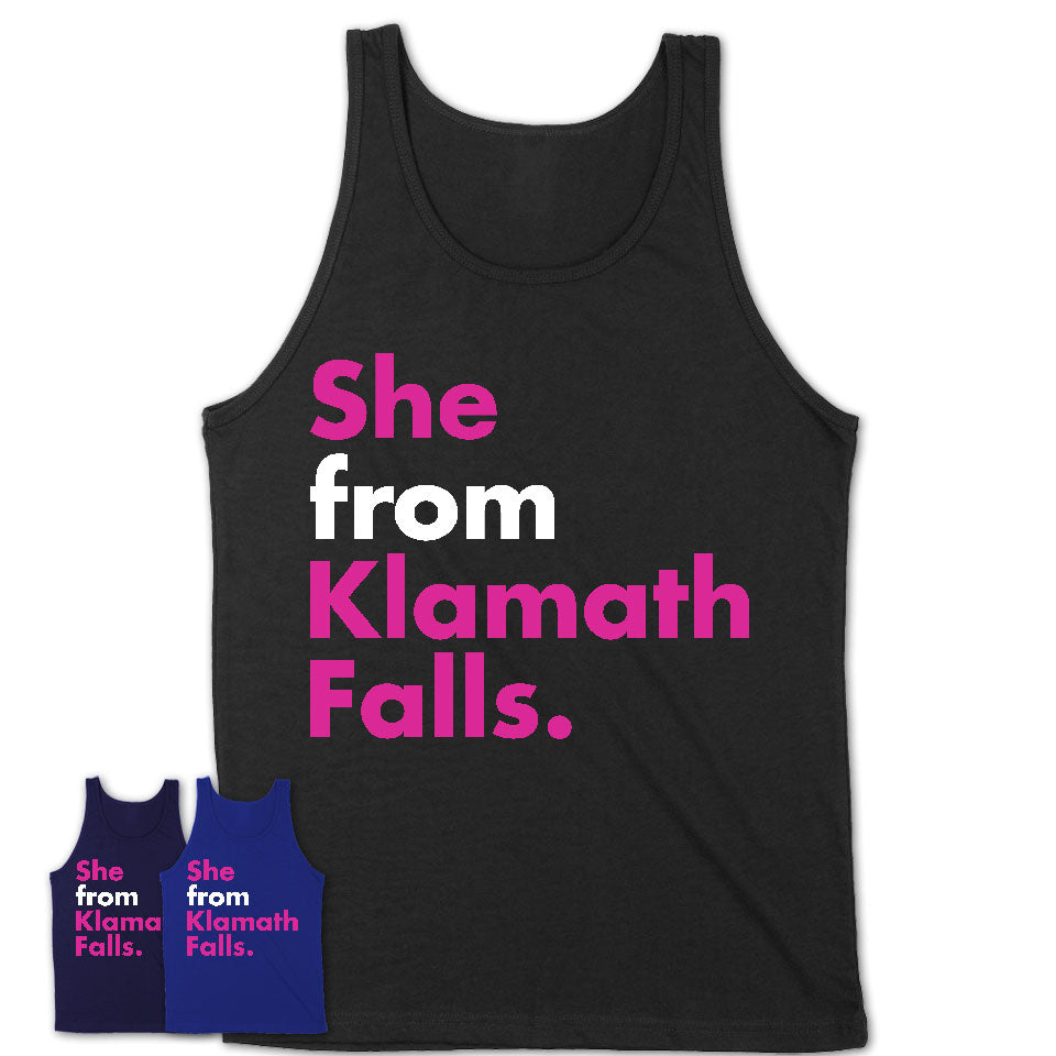She From Klamath Falls Shirt Oregon State Birthday Gift For Her