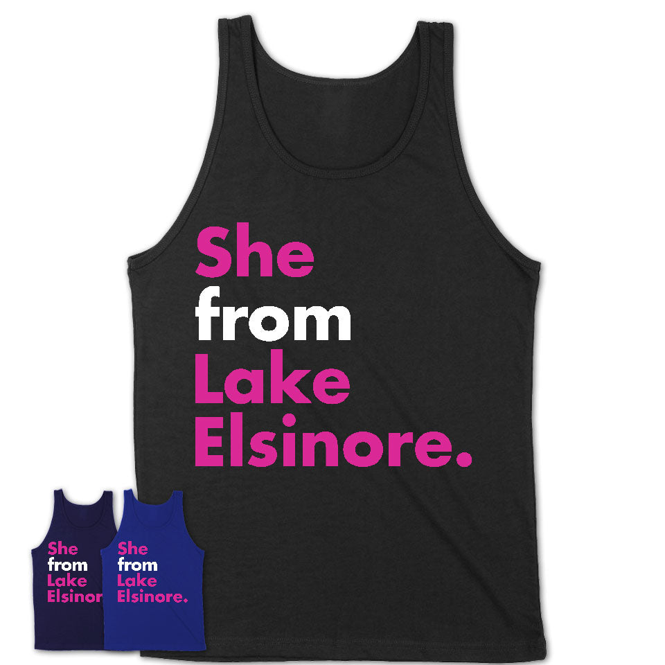 She From Lake Elsinore Shirt California State Birthday Gift For Her