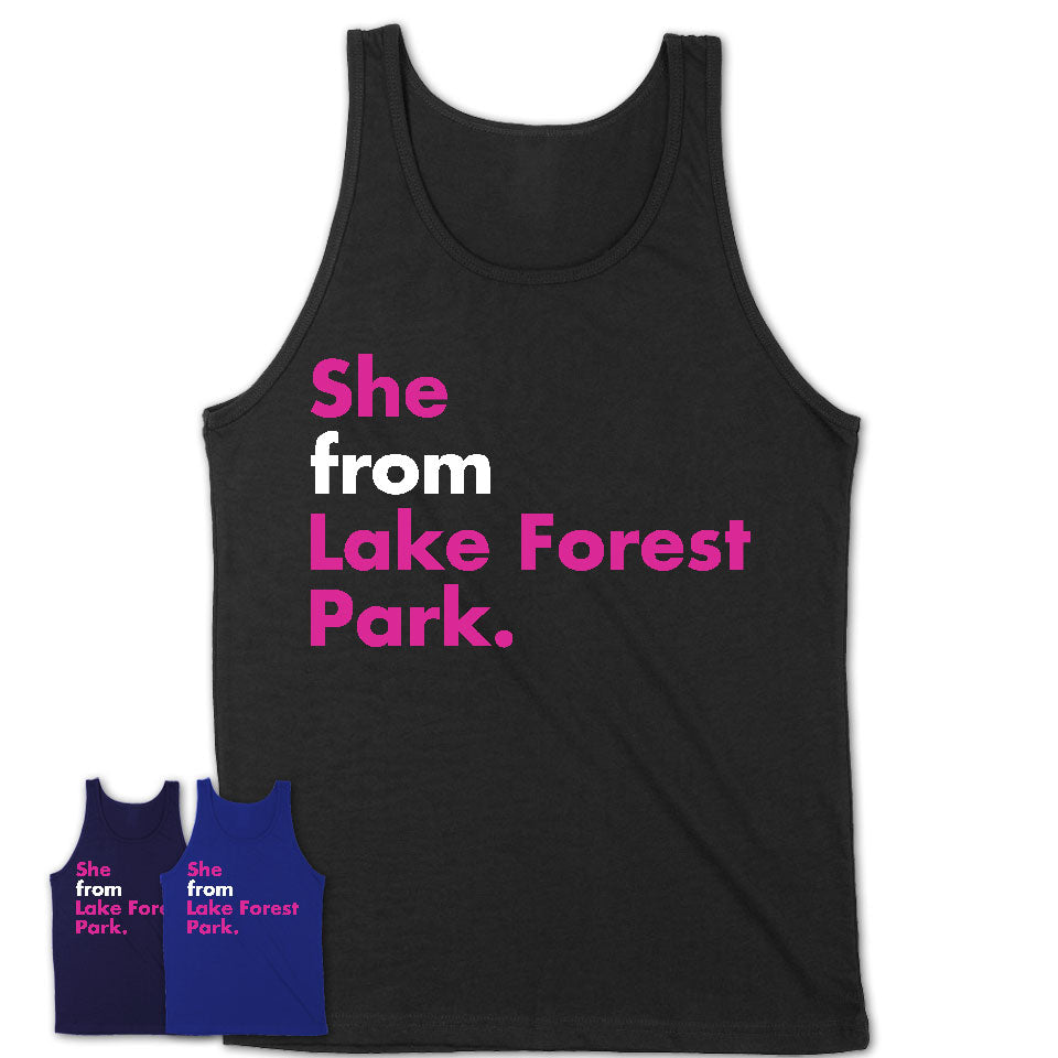 She From Lake Forest Park Shirt Washington State Birthday Gift For Her