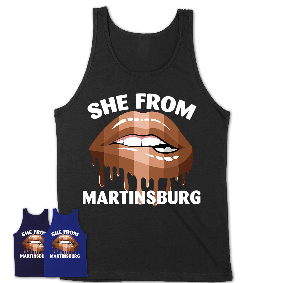 She From Martinsburg West Virginia T-Shirt Black Lives Matter Sexy Lips Girl Shirt