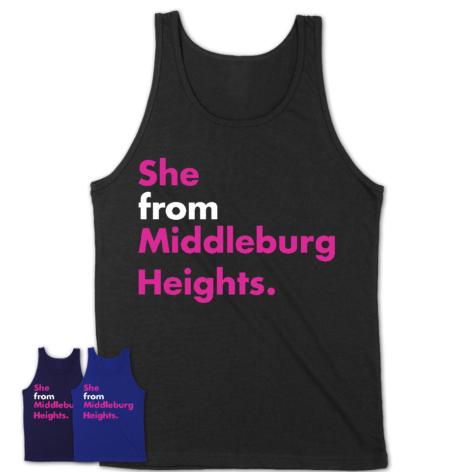 She From Middleburg Heights Shirt Ohio State Birthday Gift For Her