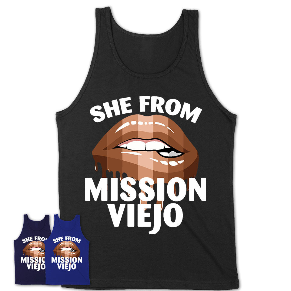 She From Mission Viejo California T-Shirt Black Lives Matter Sexy Lips Girl Shirt